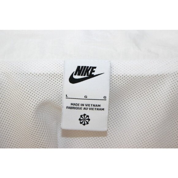 nwot NIKE Swoosh Sportswear Essential Woven Jacket in White/Black (Unisex L) - Picture 10 of 11